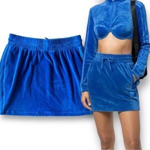 Jeremy Scott X Adidas Originals Skirt Velour Blue